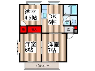 ムツワハイムの物件間取画像